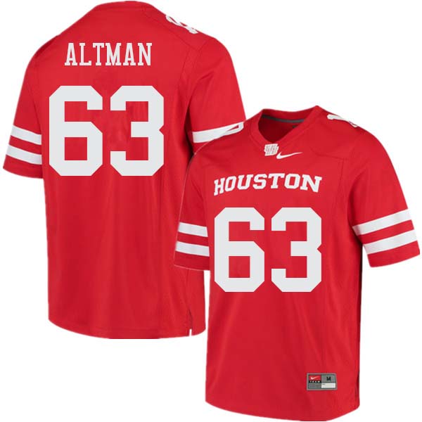 Men #63 Colson Altman Houston Cougars College Football Jerseys Sale-Red